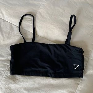 Gymshark bandeau sports bra in black